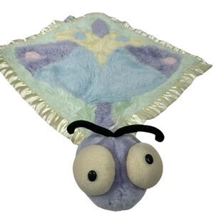 Vintage Y2K My Banky SHAWN Butterfly Lovey Plush Purple Green Trim Soother